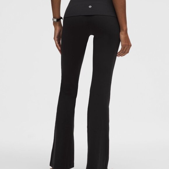 Groove Nulu Foldover-Waist Flared Pant In Black - Picture 3 of 4